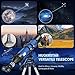 HUGERSTAR Telescope, Telescope for Adults High Powered, 90mm Aperture 800mm Professional Refractor Telescopes for Adults Astronomy Beginners with AZ Mount Stainless Tripod, Carry Bag and Moon Filter