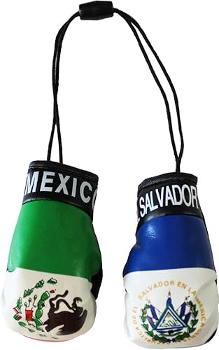 Mini guantes de boxeo El Salvador y México