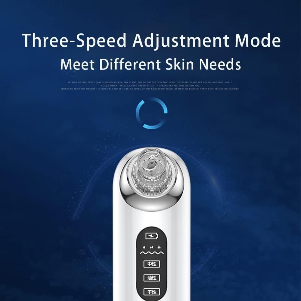 Estrattore di punti neri Aspirapori elettrico ricaricabile Punti neri Punti bianchi Acne Comedone Estrattore di brufoli Pulitore for pori del viso Kit for rimozione punti neri 6 Sonde di aspira