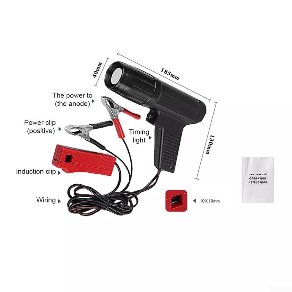 Motore digitale per auto e moto, per accensione e temporizzazione, 12 V, con clip a induzione rapida e cavi isolati in gomma