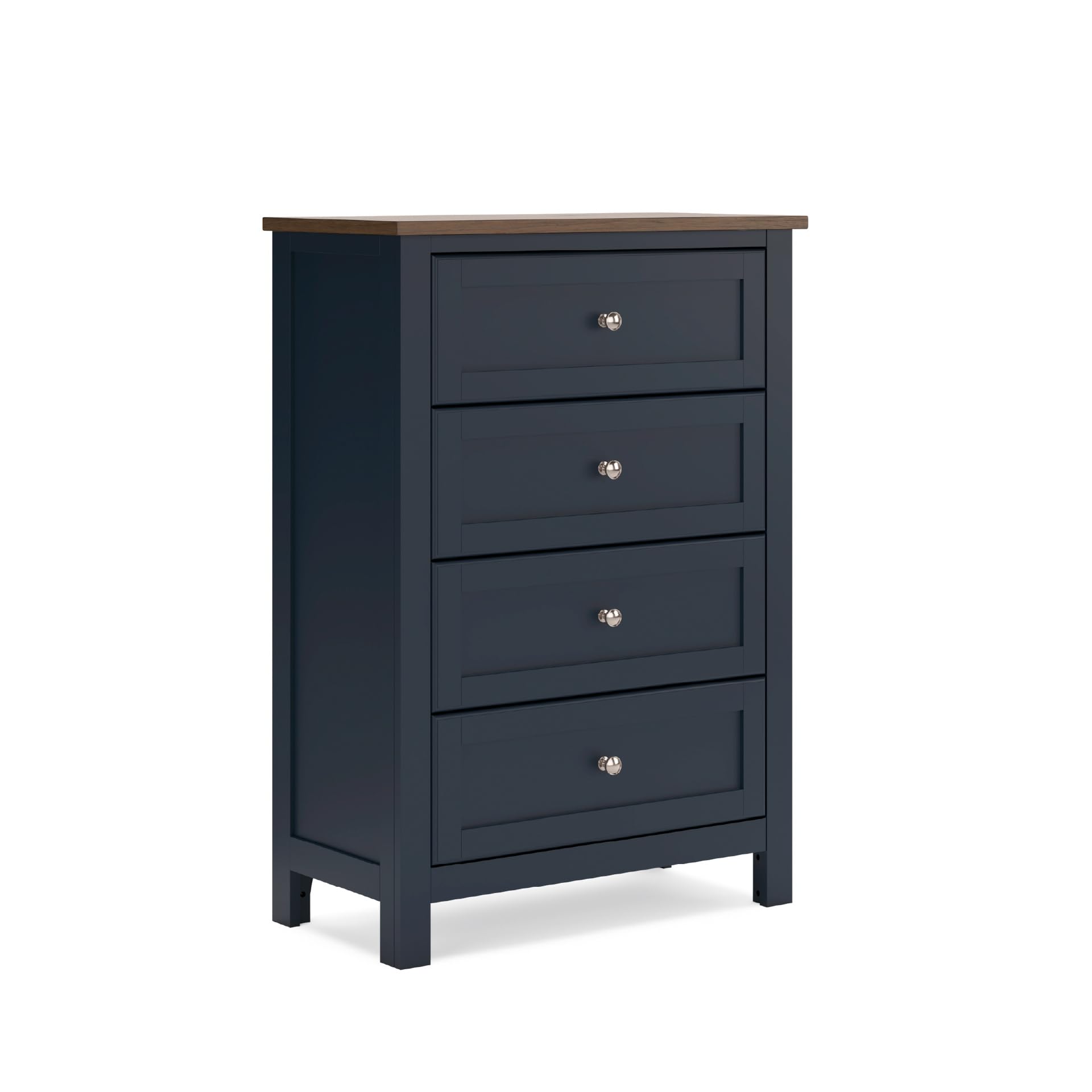 Signature Landocken Shaker 4-Drawer Chest of Drawers, Light Brown & Blue