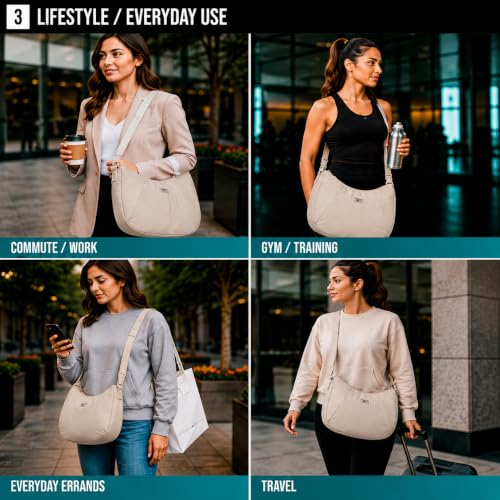 Image of Reebok Womens Crossbody Bag - Lightweight Stylish Nylon Quilted and Non-Quilted Everyday Crossbody Sling Bags for Women