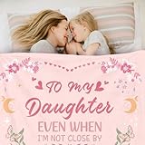 SECOGM Gifts for Daughter, Daughter Birthday Gifts from Mum Dad, Daughter Gifts, Christmas, Valentine's Day Daughter Blankets Gifts, Fluffy Daughter Blanket 60" x 50" (Pink) - Image 3