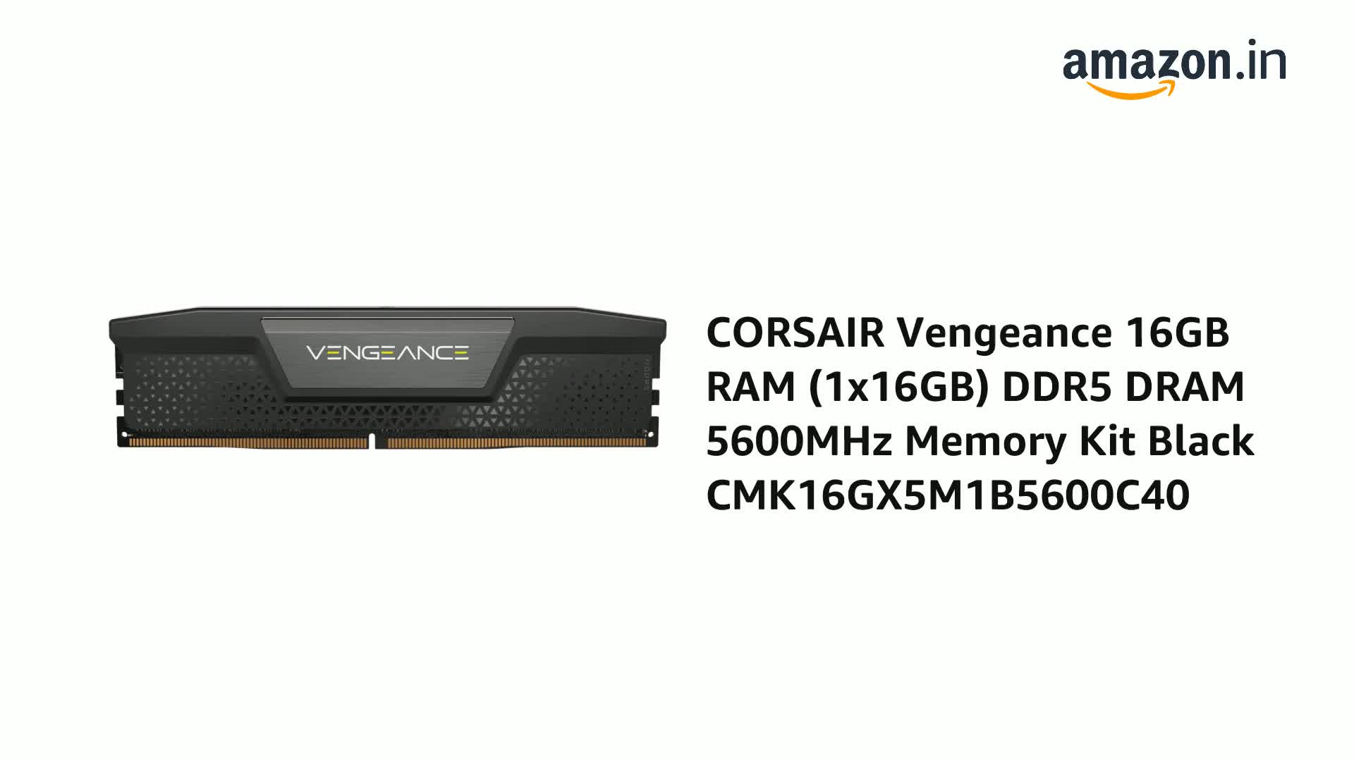 CORSAIR Vengeance 16GB DDR5 DRAM 5600MHz Memory Kit