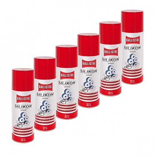Preisvergleich Produktbild BALLISTOL Silikonspray, 6 Dosen 200 ml Silicon Siliconspray 25300