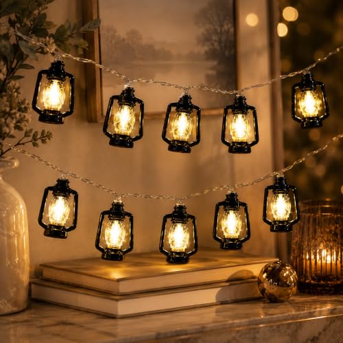 Image of One94Store 3 Meter 10 LED Lantern String Fairy Lights - Warm White Plug-in Decorative Lights for Home, Bedroom, Diwali, Christmas, Indoor & Outdoor Decoration, Festival Decor Lighting