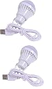 icall Pack of 2 USB Bulb for Power Bank, Mini Portable USB Night led Light for Power Bank, Mobile Lamp/LED- White gallery image