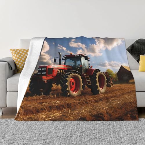 Couverture tracteur en flanelle douce pour les siestes sur le canapé et nuits fraîches