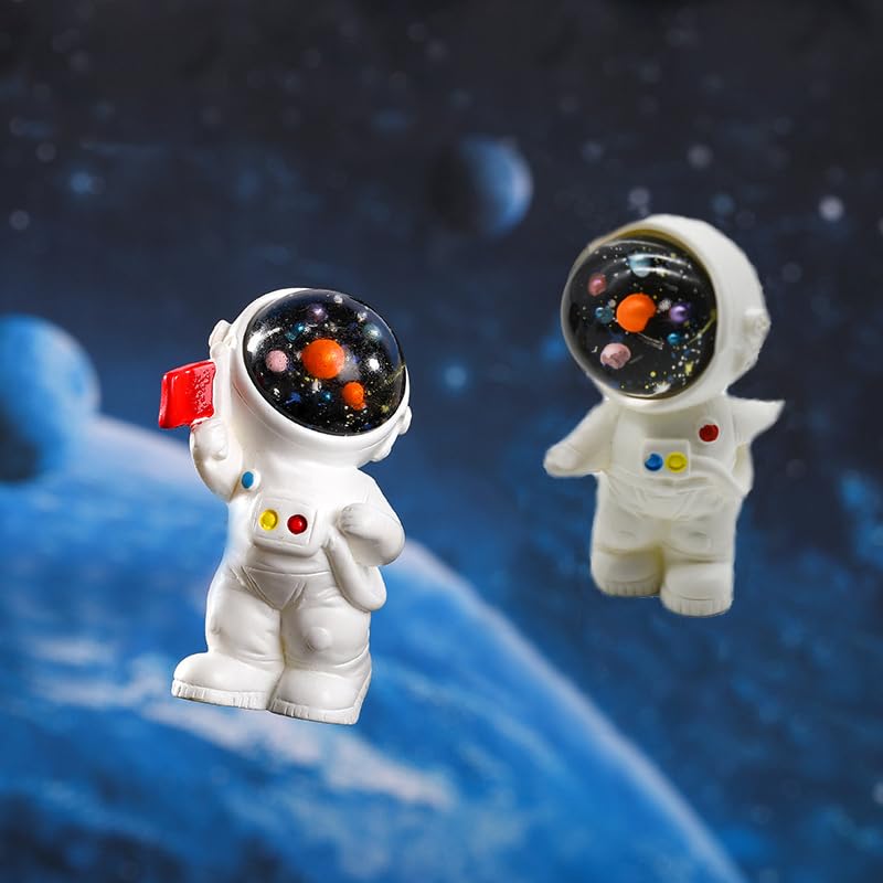 Amazon.co.jp: Pinenjoy ミニチュア宇宙飛行士とロケットの置物