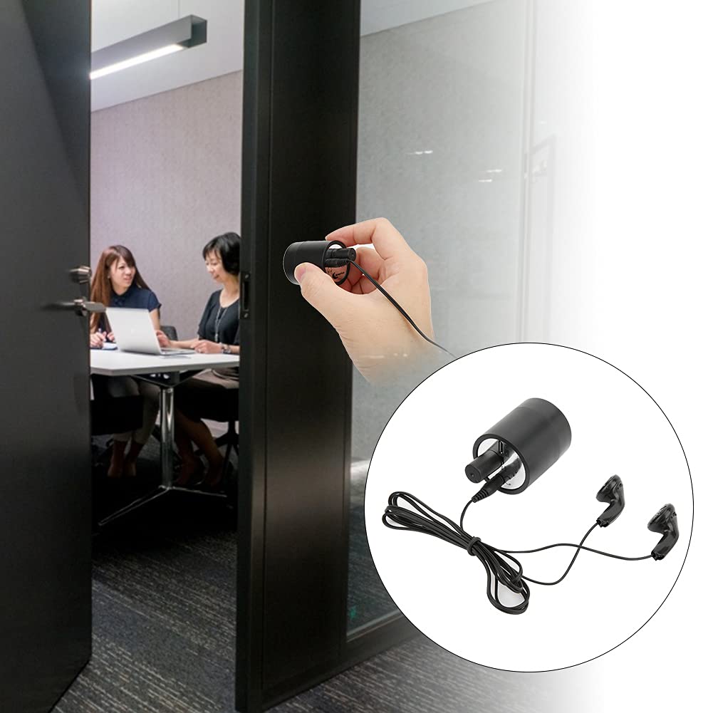 Dispositivo de Escucha de Pared, Amplificador Auditivo de Audio Mejorado a Través de Pared/Puerta, Herramienta de Voz ABS, Amplificador de Detección de Monitoreo de Voz para Detección de Fugas de