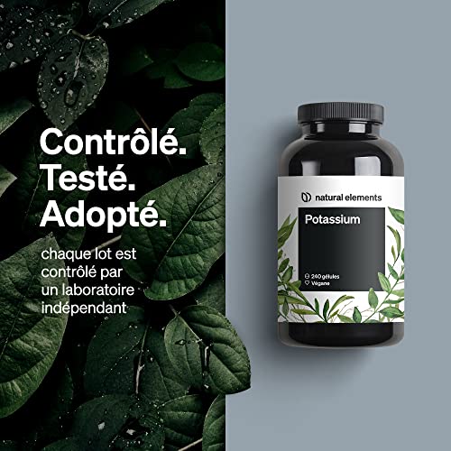 Potassium – 240 gélules véganes avec 800 mg de potassium élémentaire (issu de citrate de potassium) par dose journalière – pour la pression artérielle, la fonction musculaire et le système nerveux – vue 4