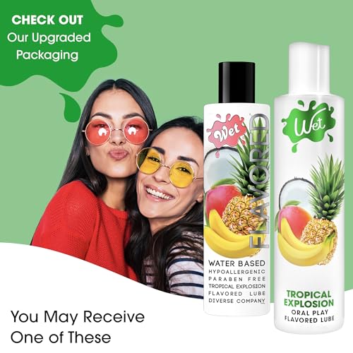 Image of Wet Tropical Explosion Edible Lube, Condom Safe, Sugar-Free, 9 Fl Oz