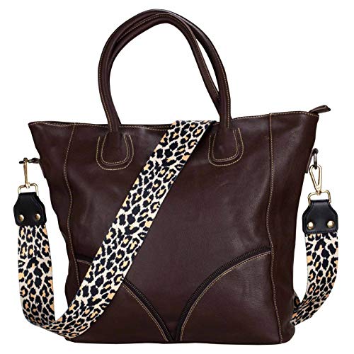 ZANQANO Adjustable Replacement Crossbody Strap Purse Guitar Style Jacquard Woven Embroidered Handbag Straps (Leopard)3