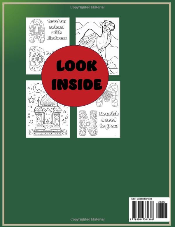 Ramadan Coloring Book For Kids: Entertaining and fun coloring pages with good deeds to celebrate the holy month of Ramadan, the perfect gift for Muslim girls and boys