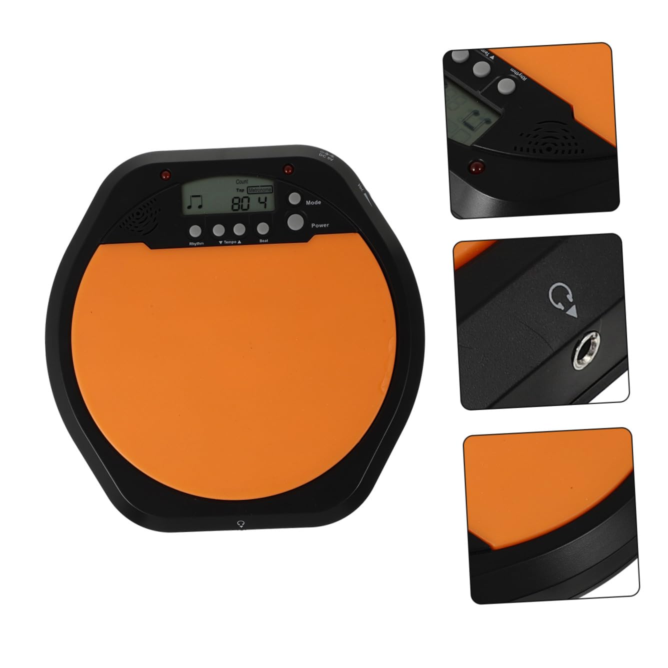 Tamburo Muto Digitale 8 Pollici per Esercizi di Ritmo Batteria, Pad Elettronico Percussione per Principianti, Accessorio Musicale Pratico e Sicuro per Allenamento a Basso Volume