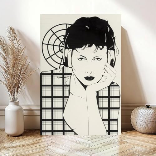 Impression sur toile Earphones On Patrick Nagel tableau moderne 30x45cm