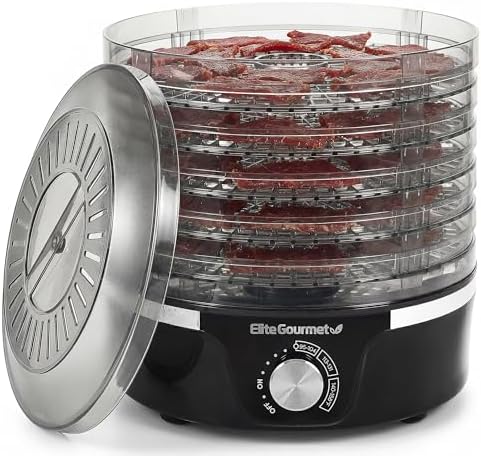 Elite Gourmet EFD319 Food Dehydrator, 5 BPA-Free 11.4" Trays Adju...