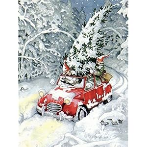 Sugamm 5D DIY Diamond Painting Rode Auto Volledige Diamant Schilderij Kerstboom Kit Strassteentjes, Borduurwerk foto’s…