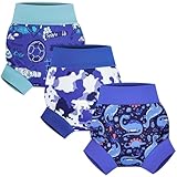 MooMoo Baby Reusable Swim Diapers 3 Pcs Waterproof Swimming Diapers for Baby Swim Lesson 3T