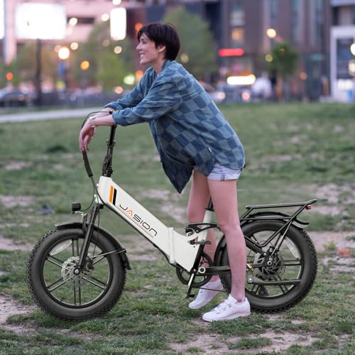 Image of Jasion X Hunter ST 20 inch Electric Bike for Adults,Peak 1400W Motor,30MPH Max Speed Foldable Ebike,71 Miles Range Folding E Bicycles,624WH Battery,Hydraulic Disc Brakes,UL 2849 Certified
