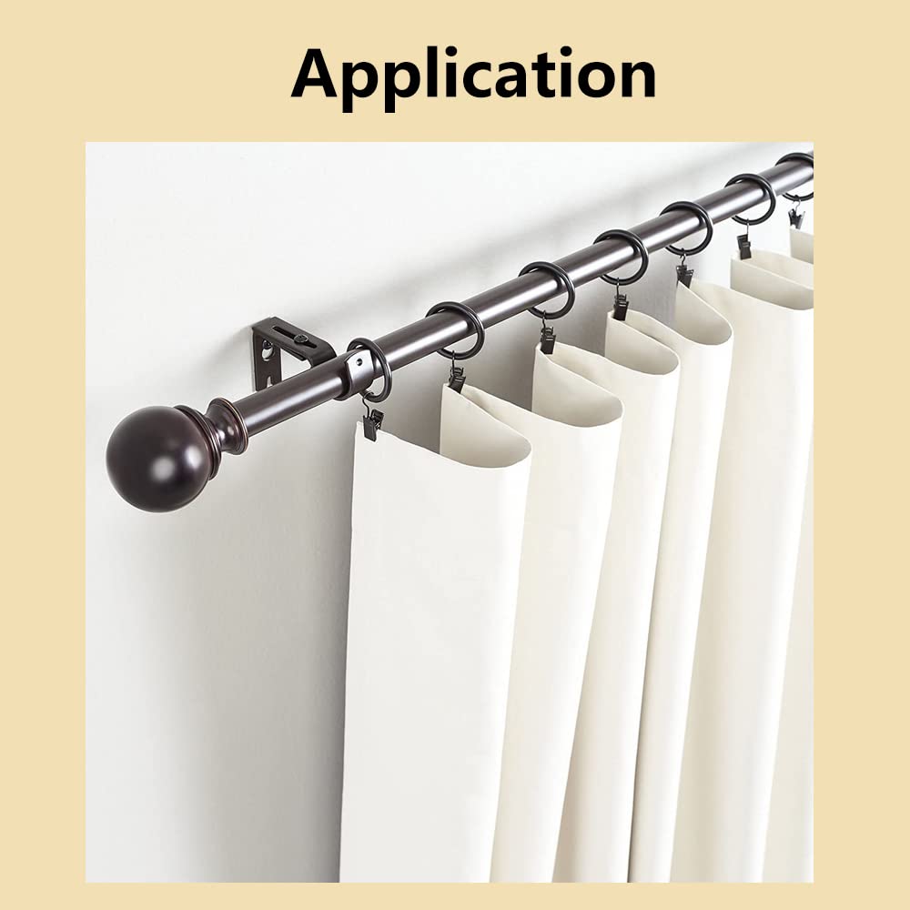 50 Anelli Per Tende Con Clip | Metallico Antiruggine, Ø 25 Mm | Per Tende Pesanti E Drappeggi | Colore Bronzo Rosso - Foto 9