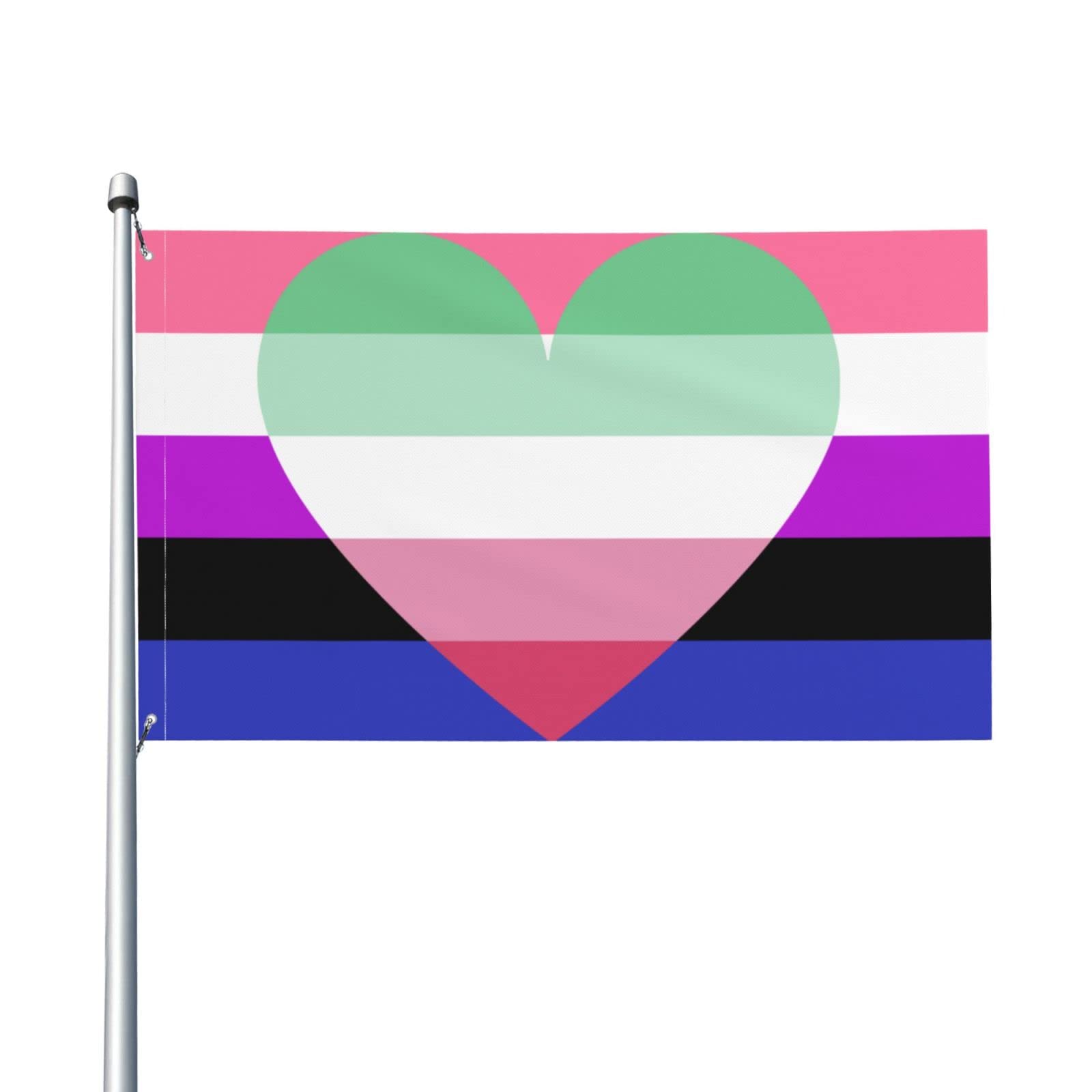 Genderfluid Abrosexual Pride Flag Welcome Party Outdoor Outside Decorations Picks Home House Garden Yard Decor 3 X 5 Ft Large Flag