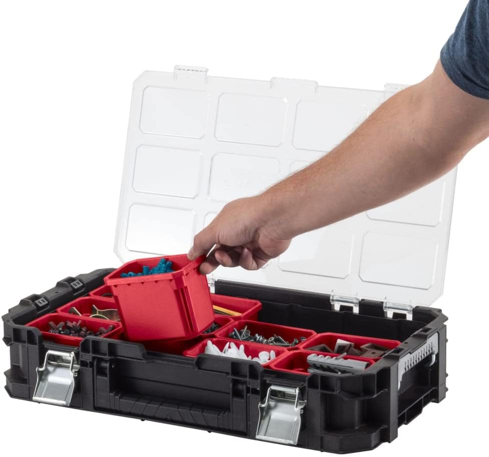 Keter 240051 Connect Organizer Tool Box, Black/Red, 54 x 30.2 x 11.5 cm