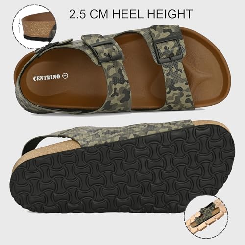 Image of Centrino Men's Berkin-Style Slip-On Sandals | Open Toe Design | Soft PU Footbed | Lightweight & Comfortable | Arch Support | On-Grip Sole | Casual Outdoor Wear (9215)