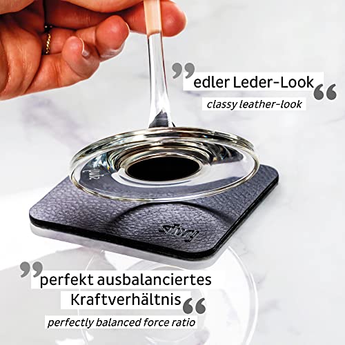 silwy® Magnetgläser, feine Kristallgläser mit perfekt integrierten Magneten und metallischen Nano-Gel-Untersetzern (Wein // 0,4 Liter) – Ansicht 6
