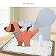 Welpentoilette Puppy Training Set,für Trainingsmatte für Toilette, mit Wand-Simulation zum Schutz der Pipini-Pfosten -Pee Pad Holder - Puppy Training Pads -Hundetoilette - Indoor Dog Potty-65*50CM(M).