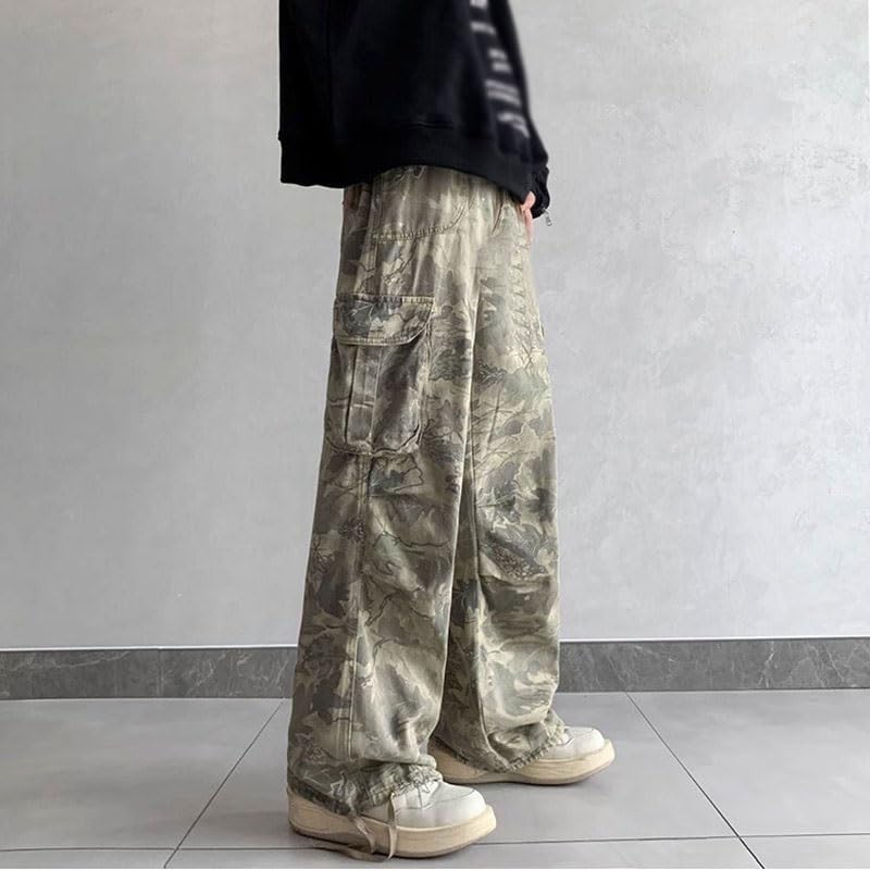 Jeans Elastic Waist Casual Workwear Pants(2XL)3