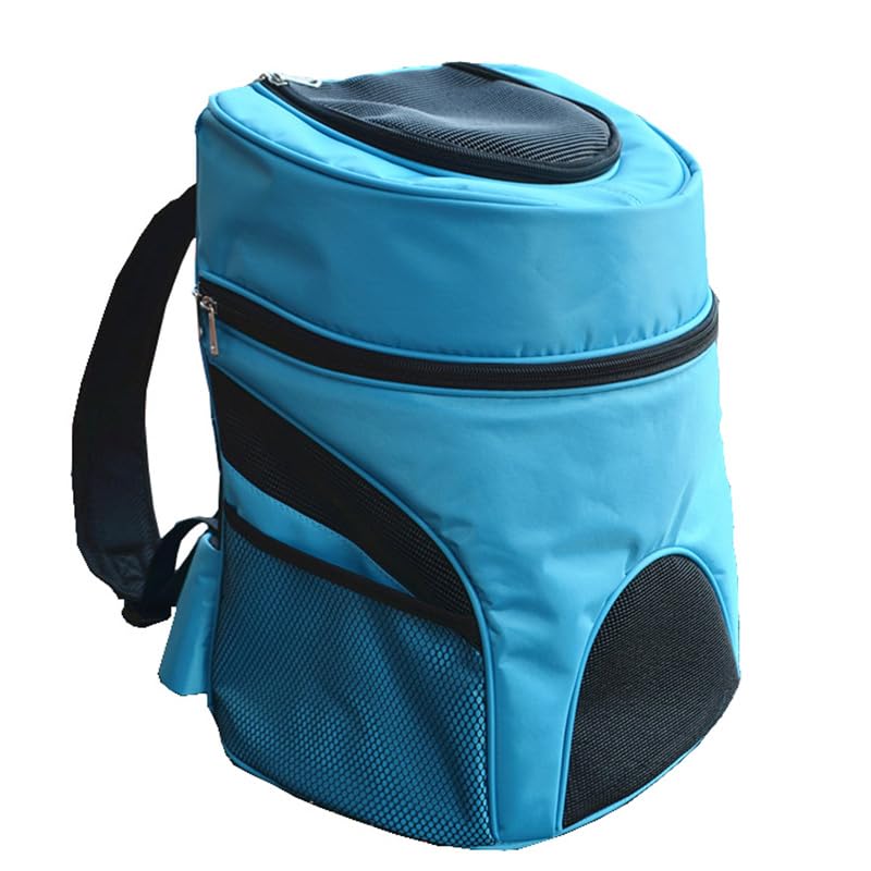 Bolso bandolera para mascotas, bolsa de viaje para perros, bolsa para gatos, transpirable, plegable, bolsa de viaje para mascotas, bolsa de viaje para animales pequeños, privacidad (azul cielo, M: 40