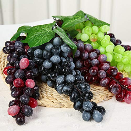 Mangdunt 5 Bunches Artificial Grape Fake Grapes With Vines Lifelike Simulation Fruit Decorative For Kitchen Party Pub Home Cabinet Ornament(36 Kernels) #TOP1