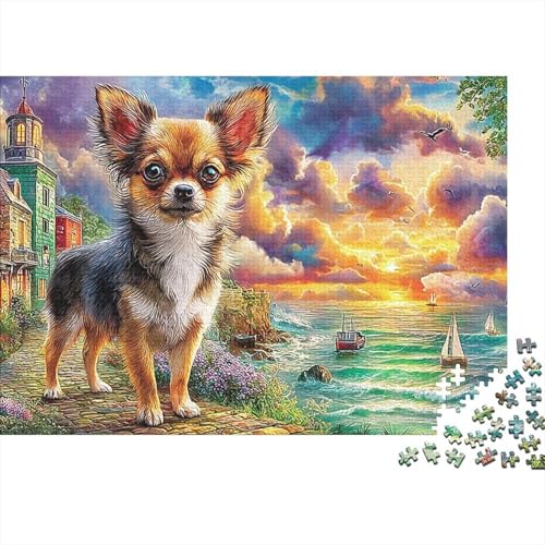 Rompecabezas de 1000 piezas de Chihuahua, arte y desconexión para tu hogar