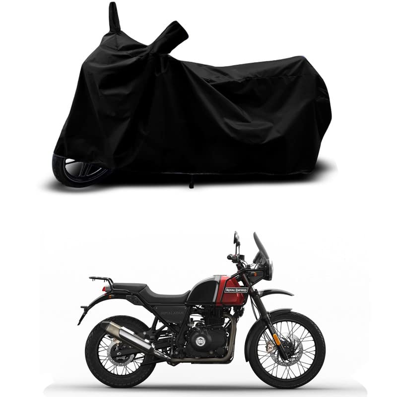 Image of 100% Scratchproof /UV-Rays /Heat Protection /Birds Dropping /Water Resistant /Dust Proof /Waterproof /Full Bike Scooty Two Wheeler Body Cover Compatible for Himalayan Rock All Varients[Black]