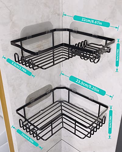 HapiRm Shower Caddy Bathroom Corner Shelves with Soap Dish Holder - Image 3