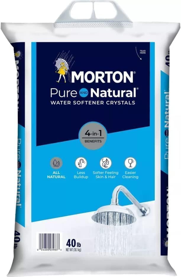 4 pk morton water softener salt crystals pure and natural 4 in 1 40 pounds