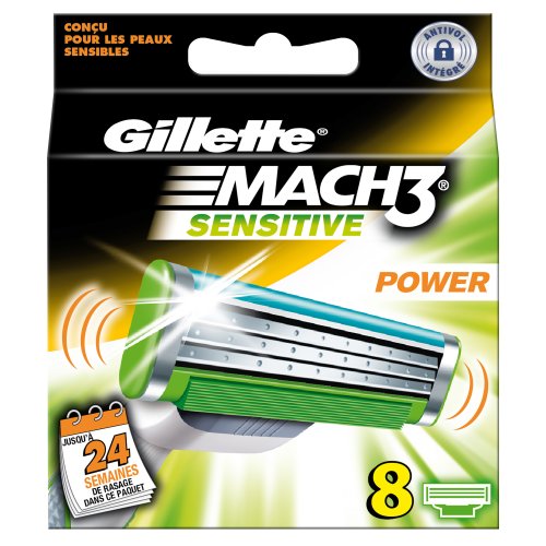 Gillette MACH3 Power Sensitive - Confezione da 8