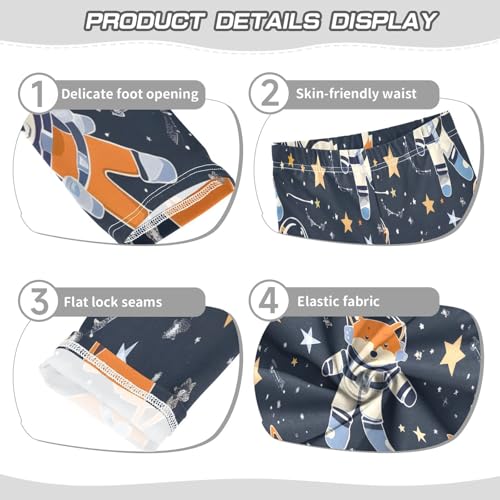Toddler Girls Leggings Printed Yoga Pants Leggings Astronaut Fox for Kids3