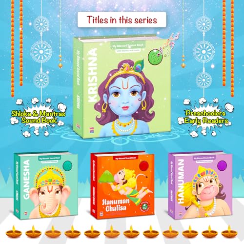 Image of Krishna Mantra Sound and Story Book for Kids ; India's First Mythology Shloka and Mantras Sound Book to Teach Indian Culture, Values Devotional