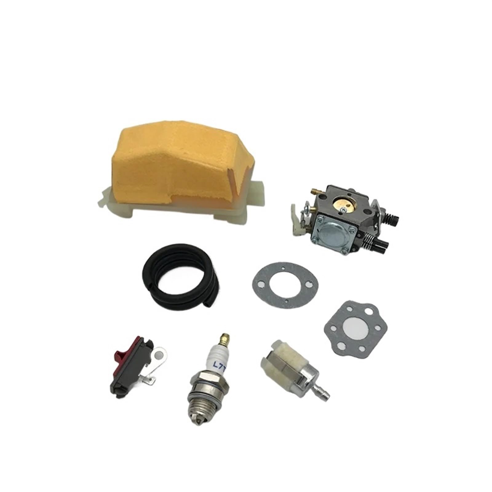 PEGGYLIN Kit de Filtro de Aire de carburador, Tubo Flexible de Combustible Compatible con Motosierra Husqvarna 51 55 Rancher, Piezas de Repuesto Walbro WT-170 Carb
