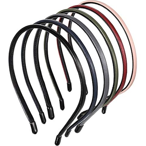 Conjunto de 6 Diademas Delgadas de Cuero Cover