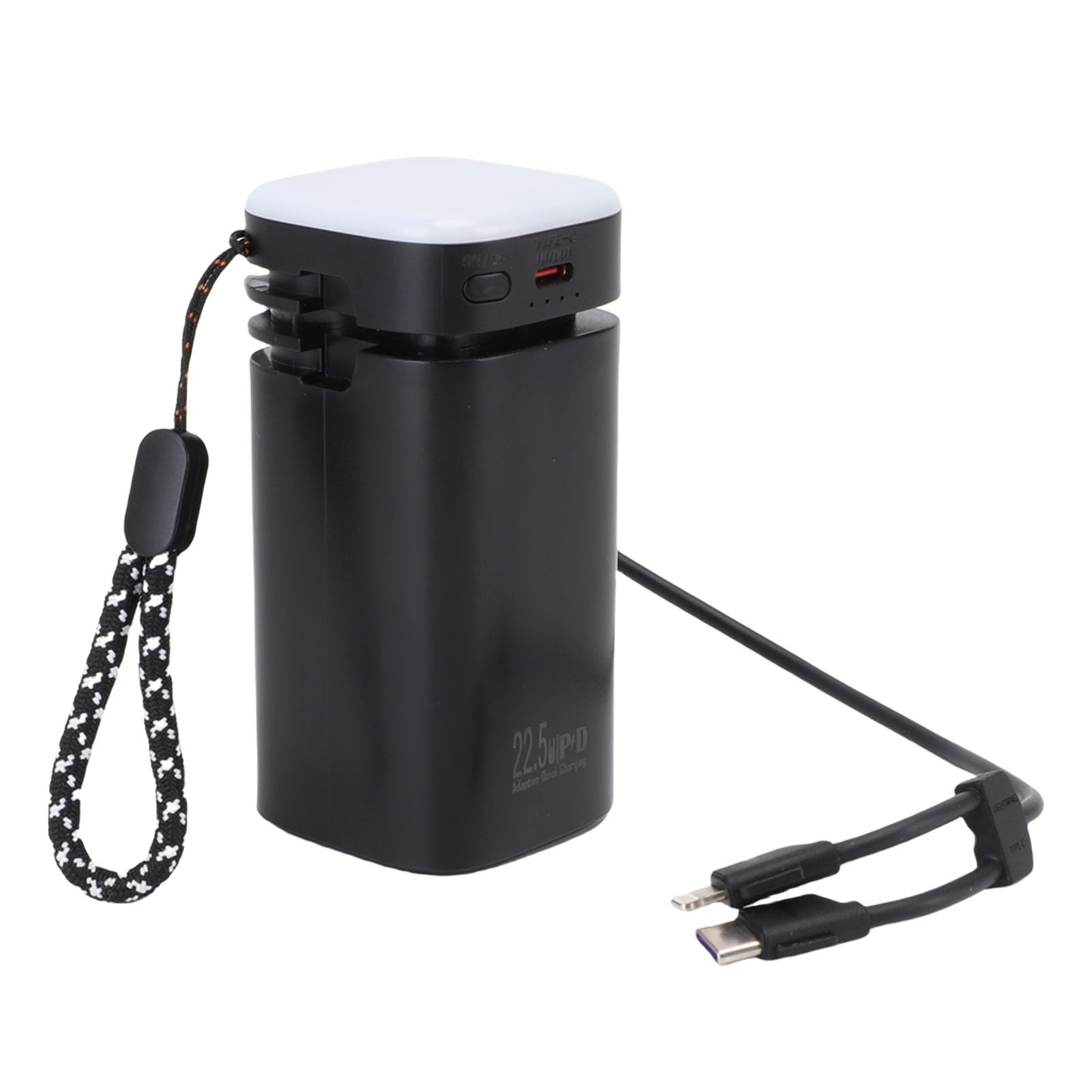 Power Bank a Ricarica Rapida con 4 Uscite 20000 MAh Cavo Integrato per attività Quotidiane
