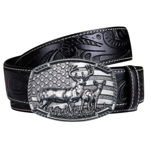 Image of Dubulle Mens Ratchet Belt Gold Click Buckle Adjustable Leather Belts