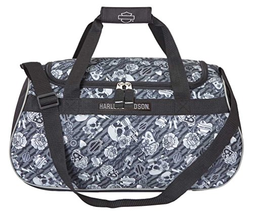 Harley Davidson Logo Sport Duffel, Grey Tattoo, One Size2