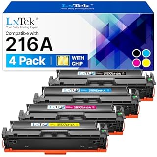 LxTek 216A Con Chip Cartucce Toner Compatibili per HP 216A W2410A Toner per HP Color Laserjet Pro MFP M183fw M182n M183fdw M182nw M155a M155dw M155nw M182 M155 (Nero Ciano Giallo Magenta, 4-Pack)