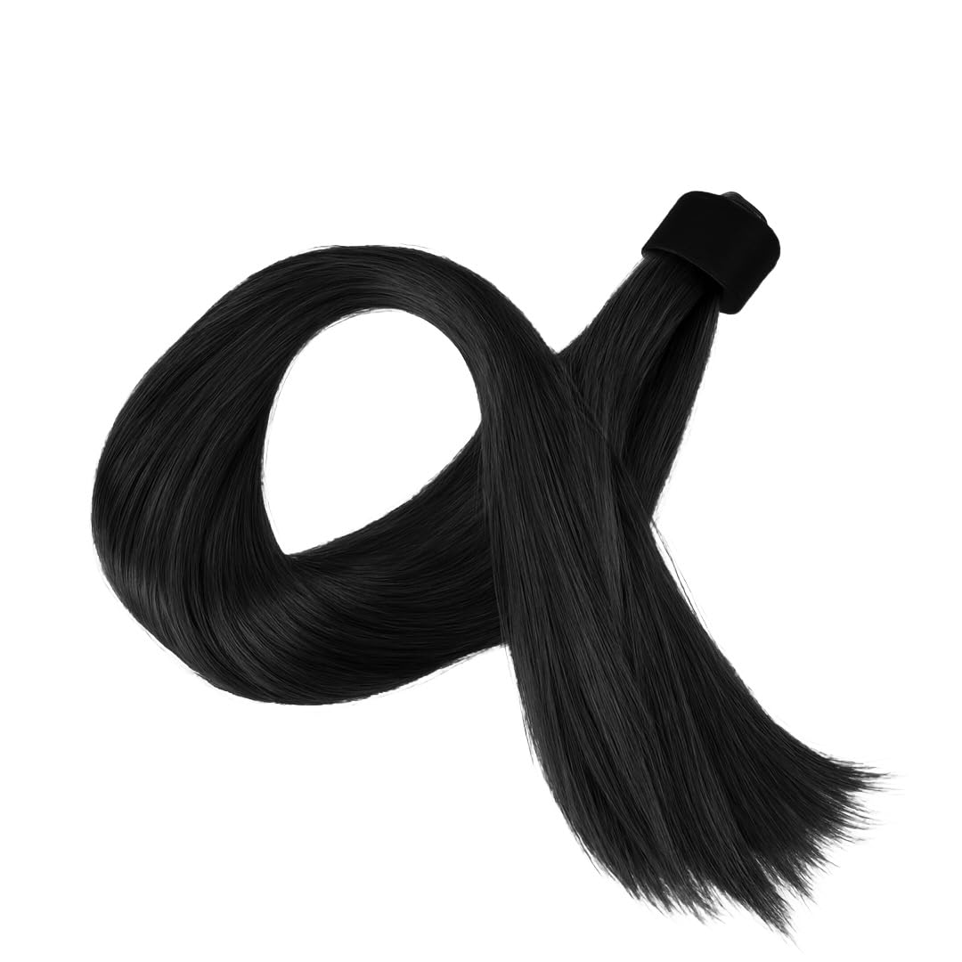 Hairelle Hair Extension Black Straight Synthetic Ponytail Extension for Women & Girls | Rubber Band Clip-In Long Ponytail Hair | Natural Looking | Reusable Hair Extension for Daily Wear, Party, Wedding.-image-28