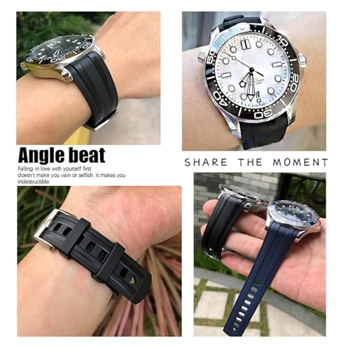 Bracelet silicone de qualité supérieure pour Omega Seamaster 300 - 5