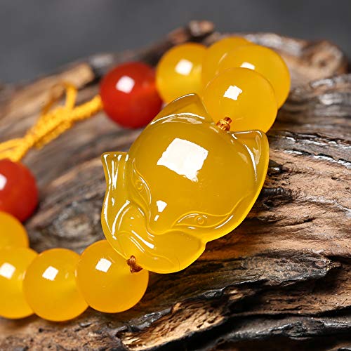 Renard en agate de chalcédoine brésilienne naturelle, cadeau idéal pour femme