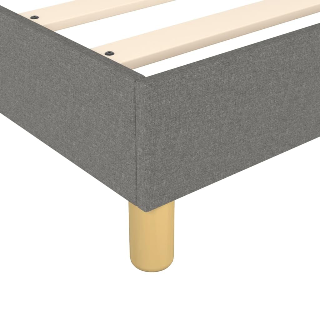 vidaXL Estructura de Cama con somier Tela Gris Oscuro 90x200 cm